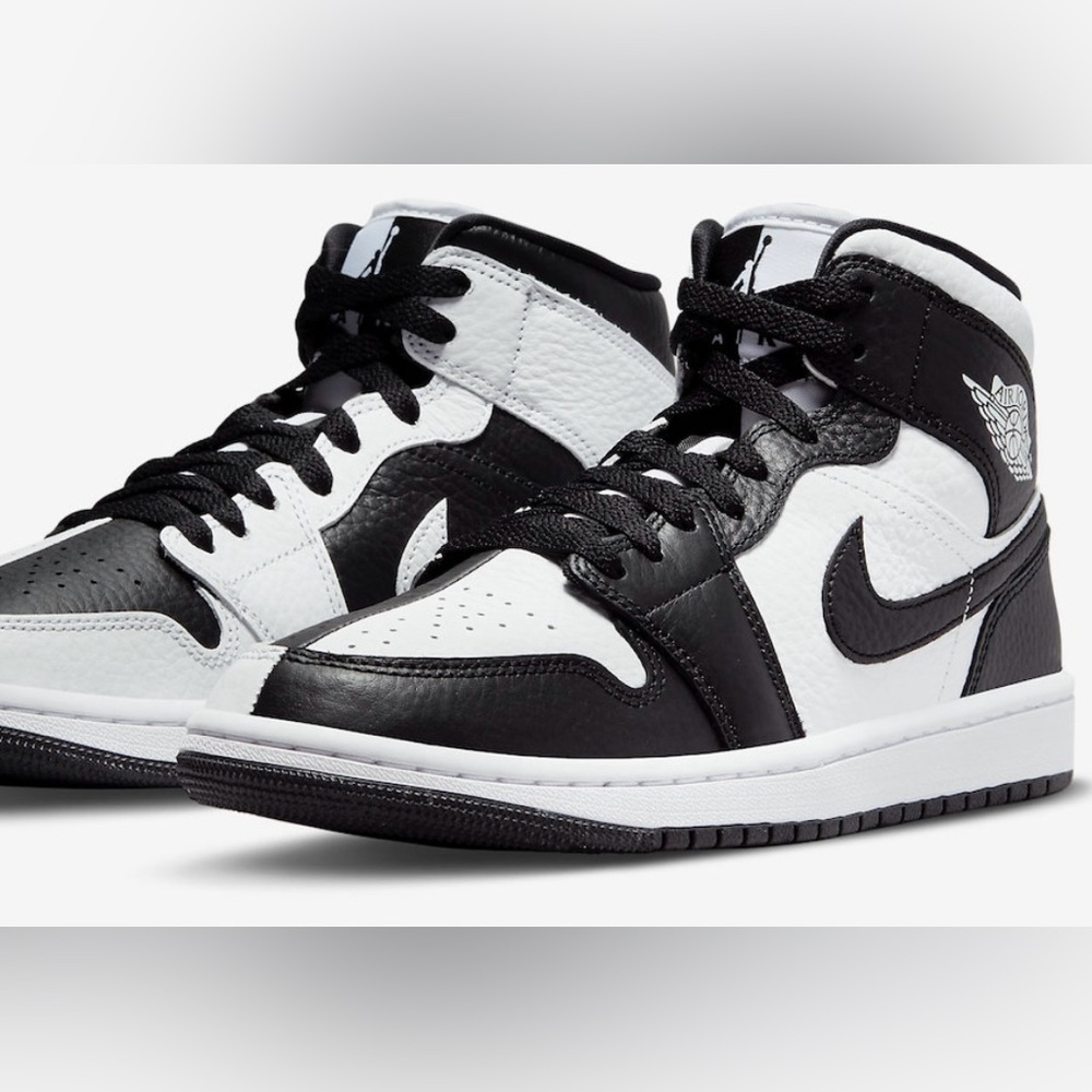 Women’s Air Jordan Mid Rise Black & White Sneakers